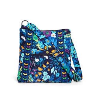 Vera Bradley Blue and Purple Floral Crossbody Bag